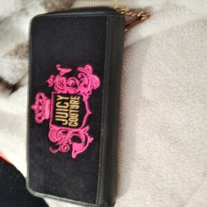 Juicy Couture Black and Pink Wallet